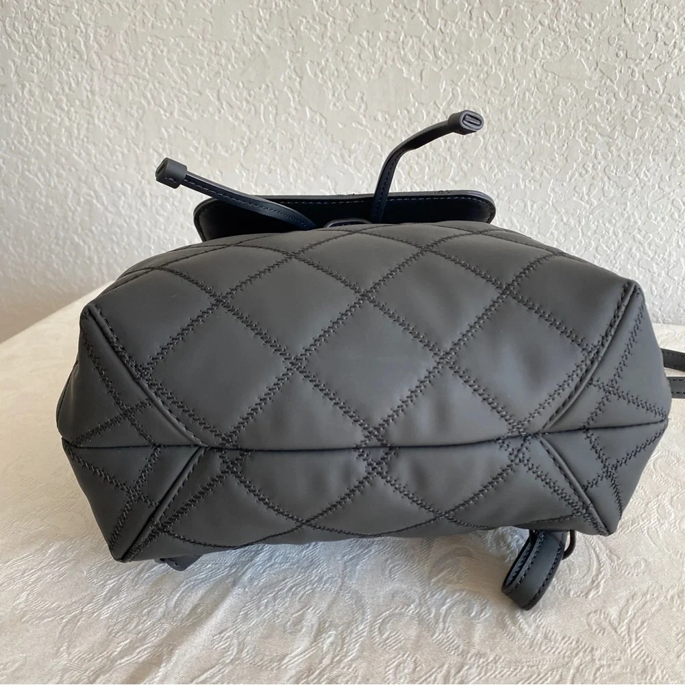 Tory Burch black quilted backpack